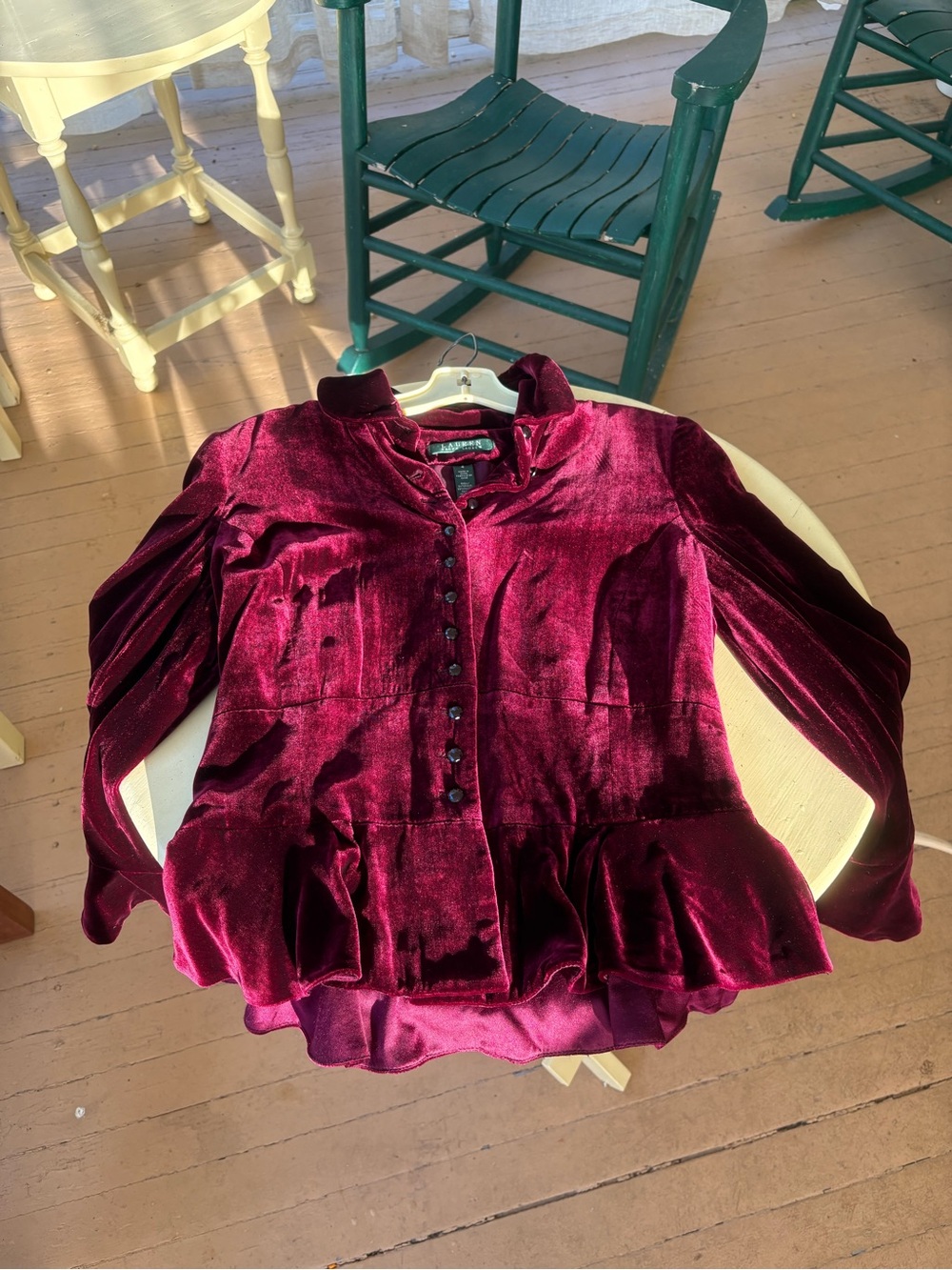 Ralph Lauren, peplum velvet jacket